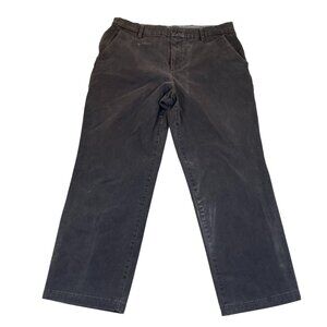 Dockers Men's Pants Size 36x31 Chino Flat Front Classic Casual Charcoal Gray